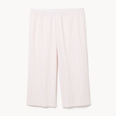 Pantalon court de nuit en tissu gaufré Femmes+ - Blanc