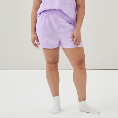 Women+ Striped Sleep Short - Lavender