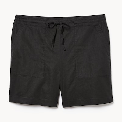 Women+ Cotton Linen Utility Short - JF Black