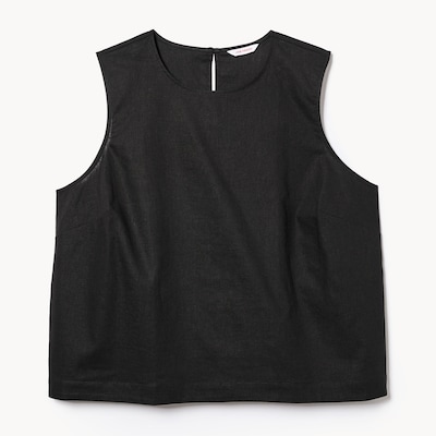 Cami en lin et coton Femmes+ - Noir JF