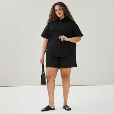 Joe Fresh Chemisier boutonné en lin et coton Femmes+ 1 ea, 35,00 $/1ch