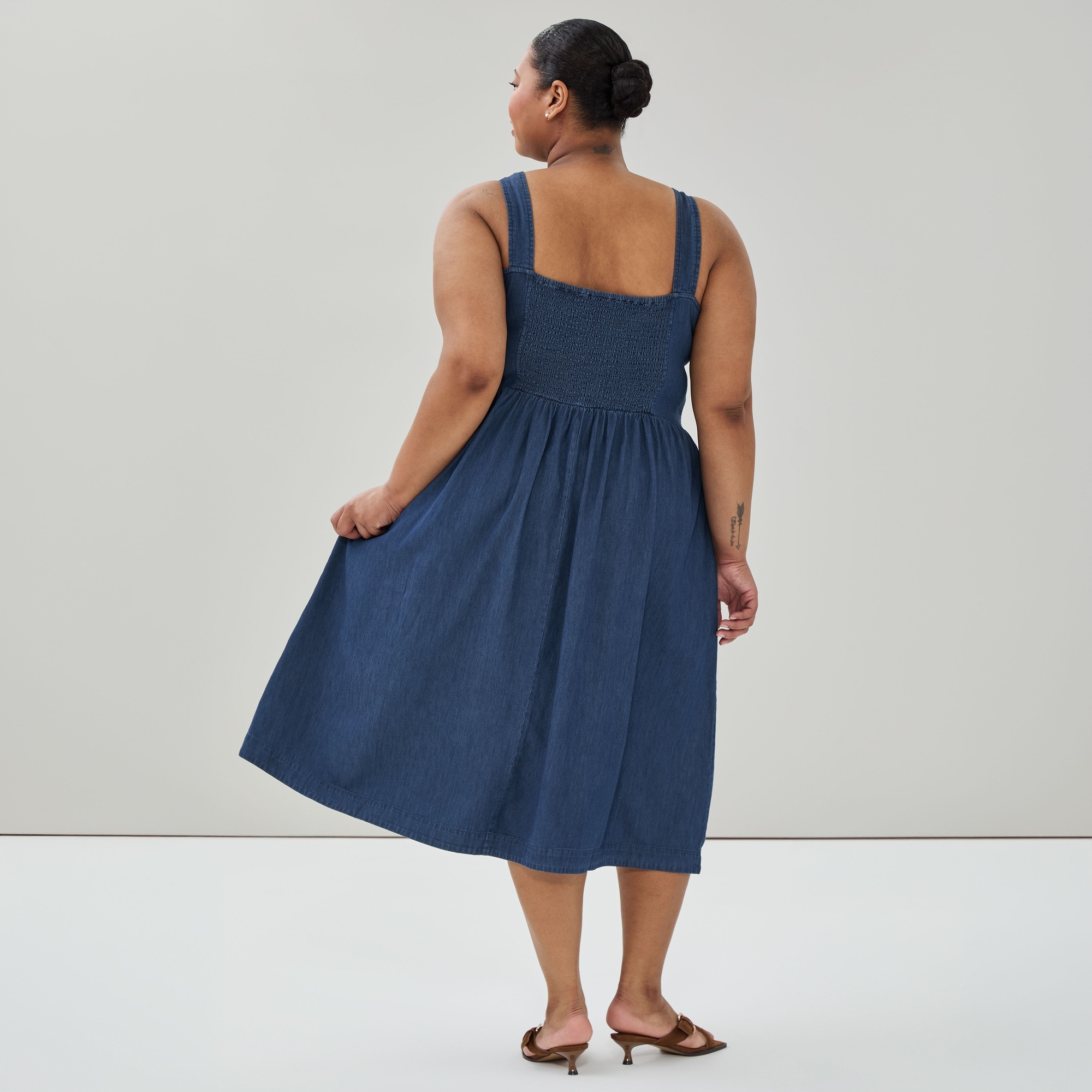 Women+ Chambray Tank Midi Dress