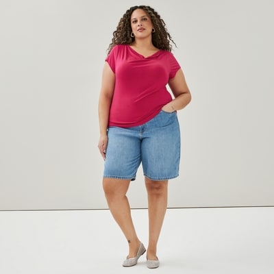 Joe Fresh T-shirt à col bénitier Femmes+ 1 ea, 25,00 $/1ch