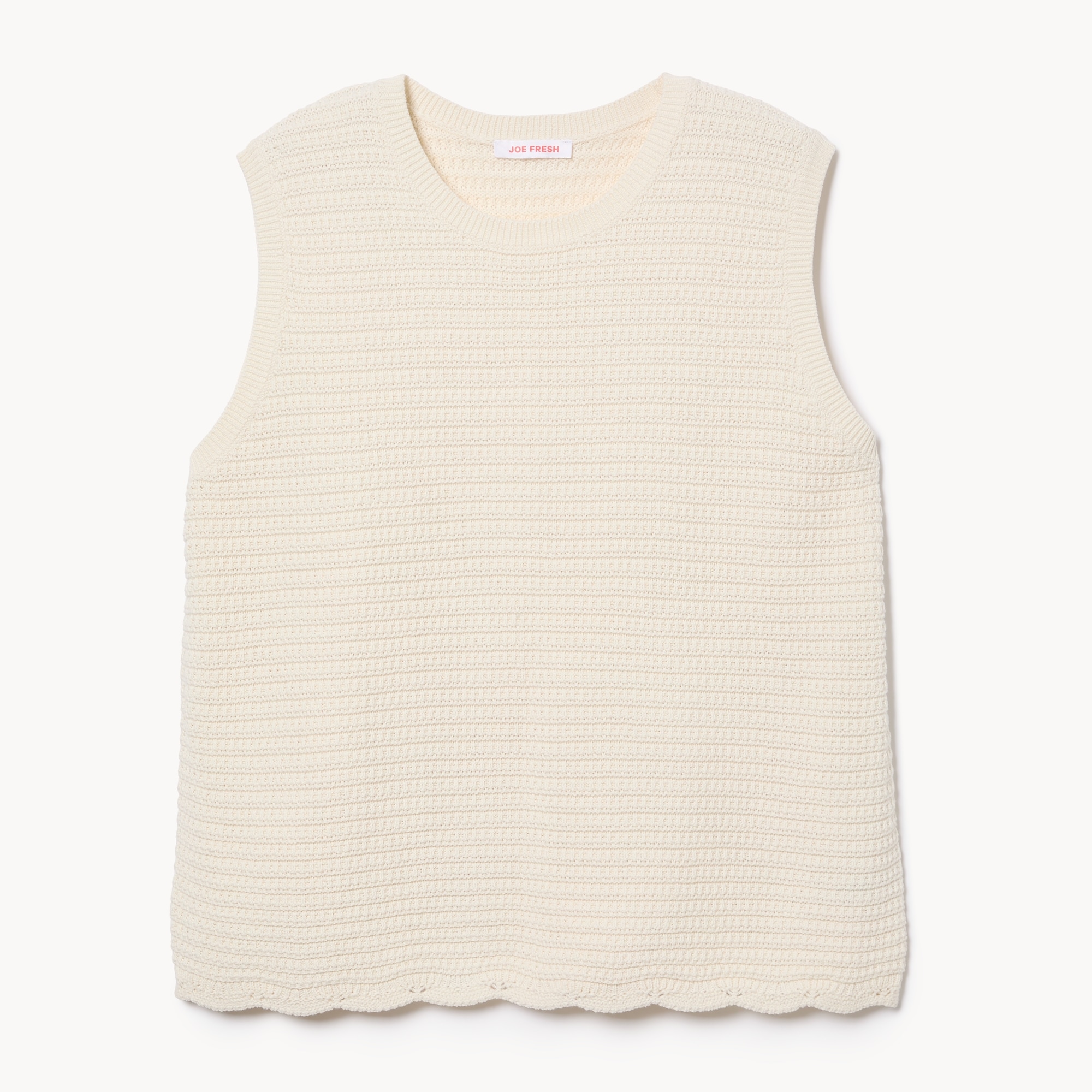 Women+ Novelty Crochet Tank in Cream from Joe Fresh