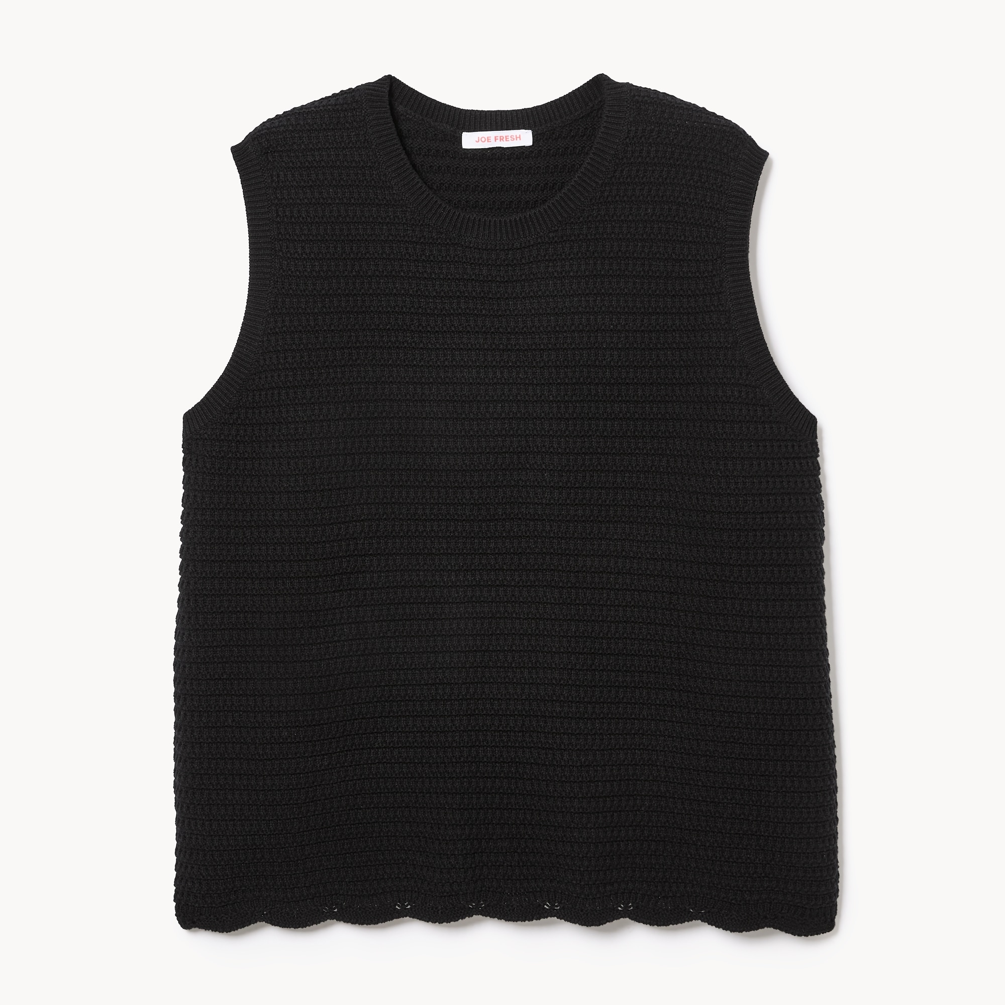 Women+ Novelty Crochet Tank in JF Black from Joe Fresh