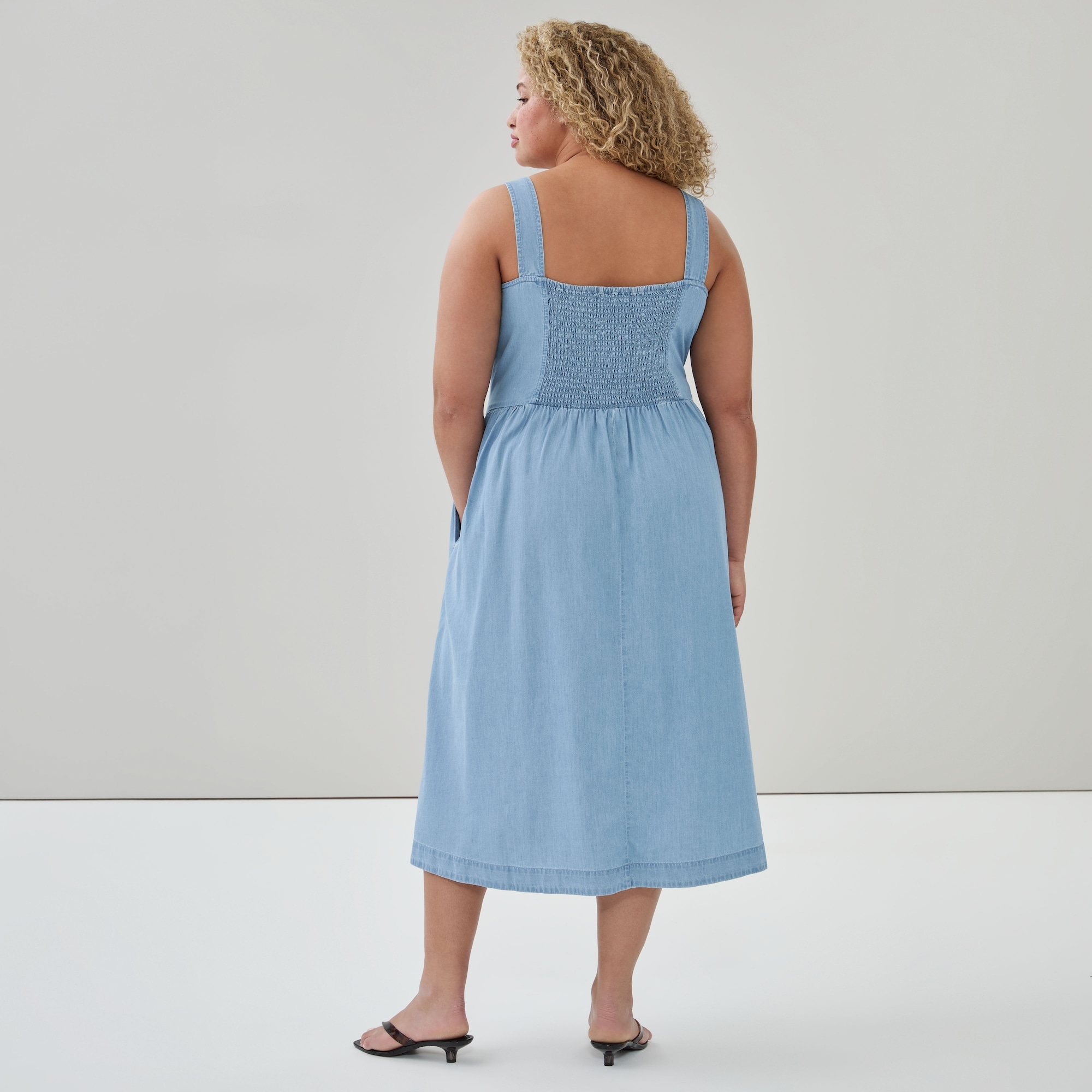 Women+ Chambray Tank Midi Dress