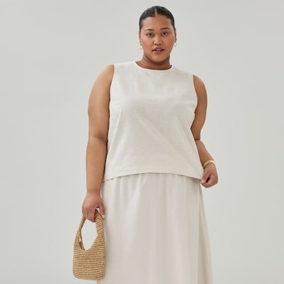 Women+ Linen Cotton Tank - Linen
