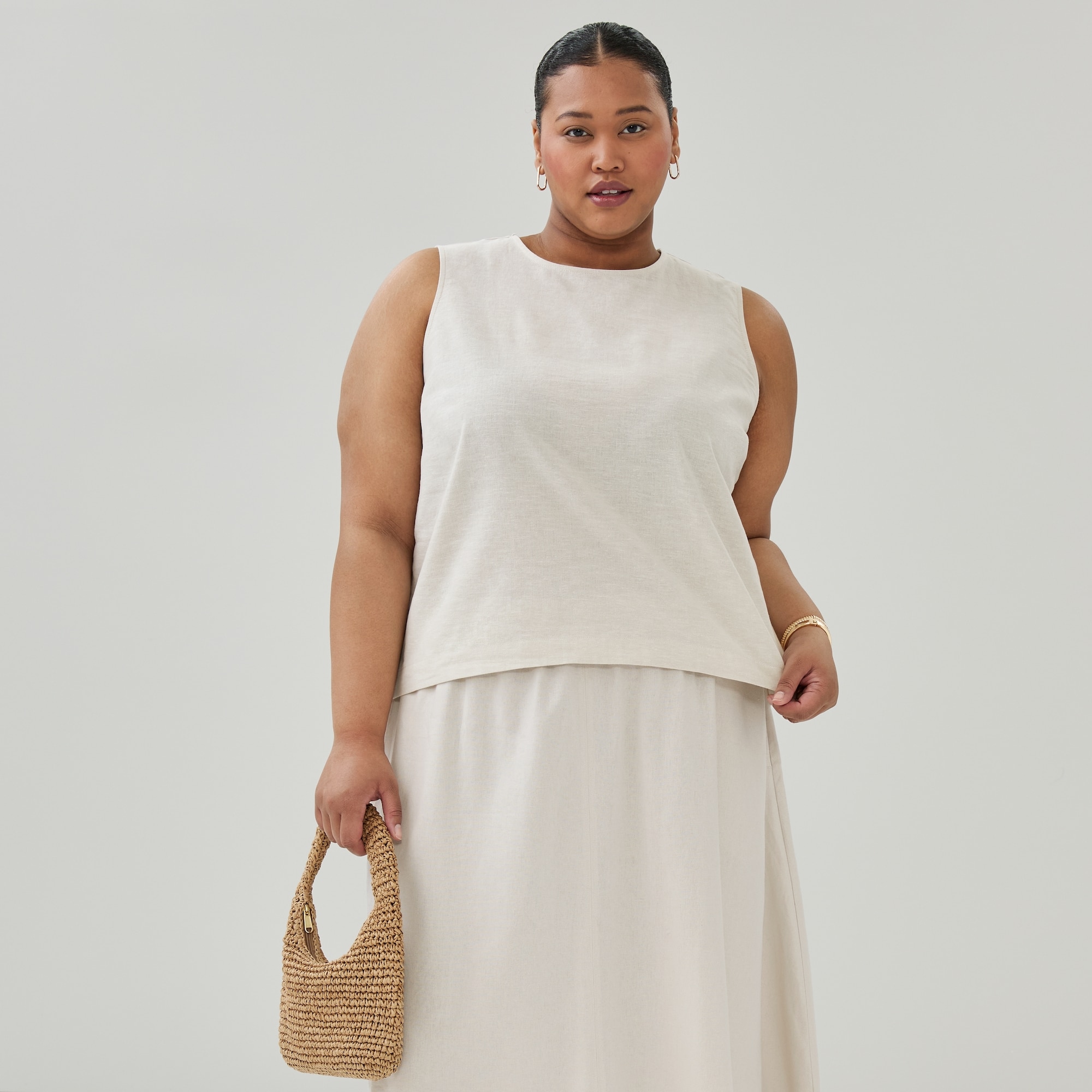 Linen Tank Plus Size Linen Tank In Linen From Joe Fresh