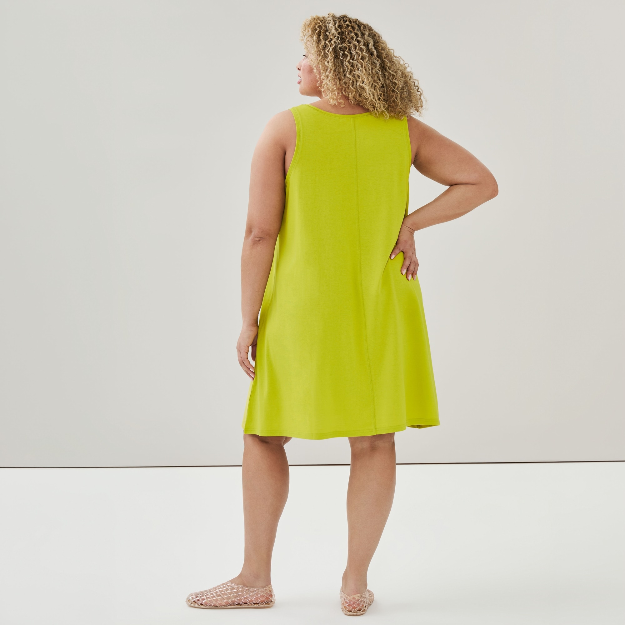 lime green tank dress Women+ Knit Tank Dress in Lime Green from Joe Fresh