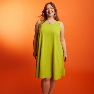 Robe cami en tricot Femmes+ - Vert lime