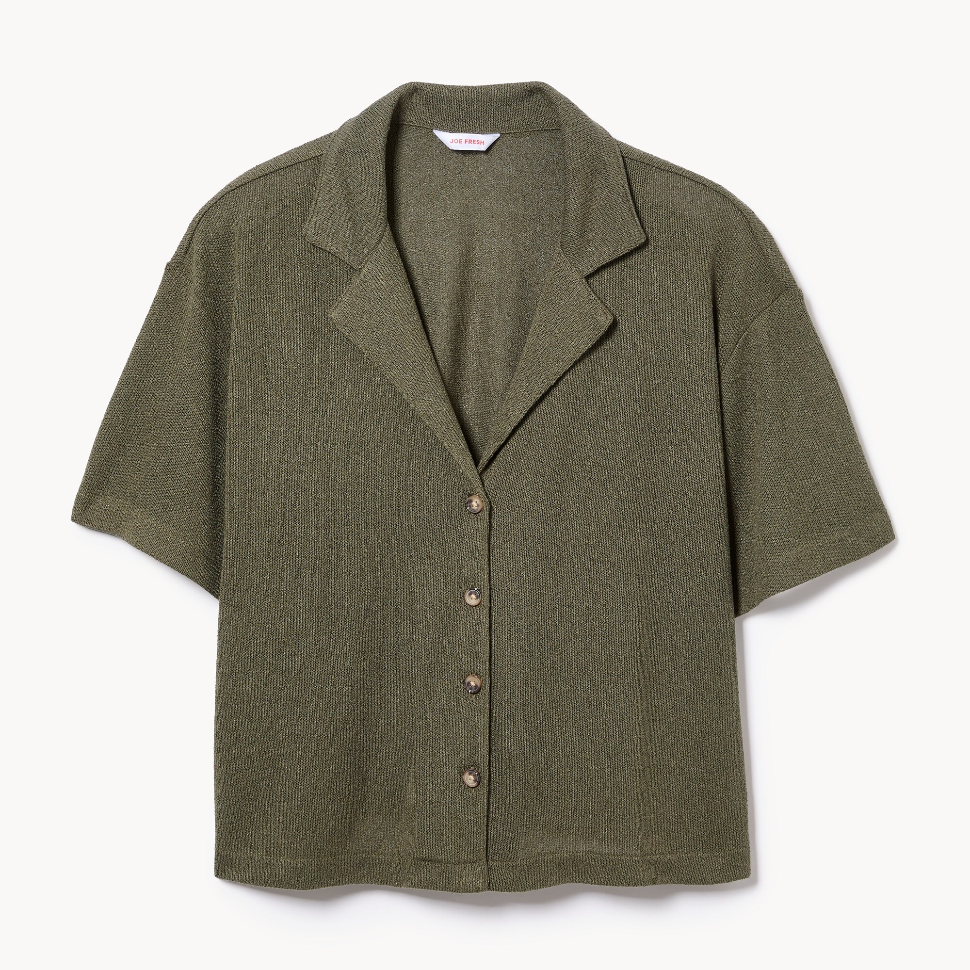 Chemise décontractée à col cubain Femmes+