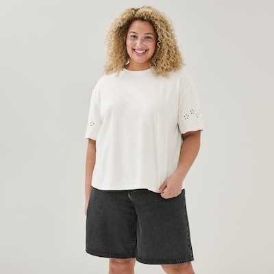 T-shirt ample en coton Femmes+ - Crème