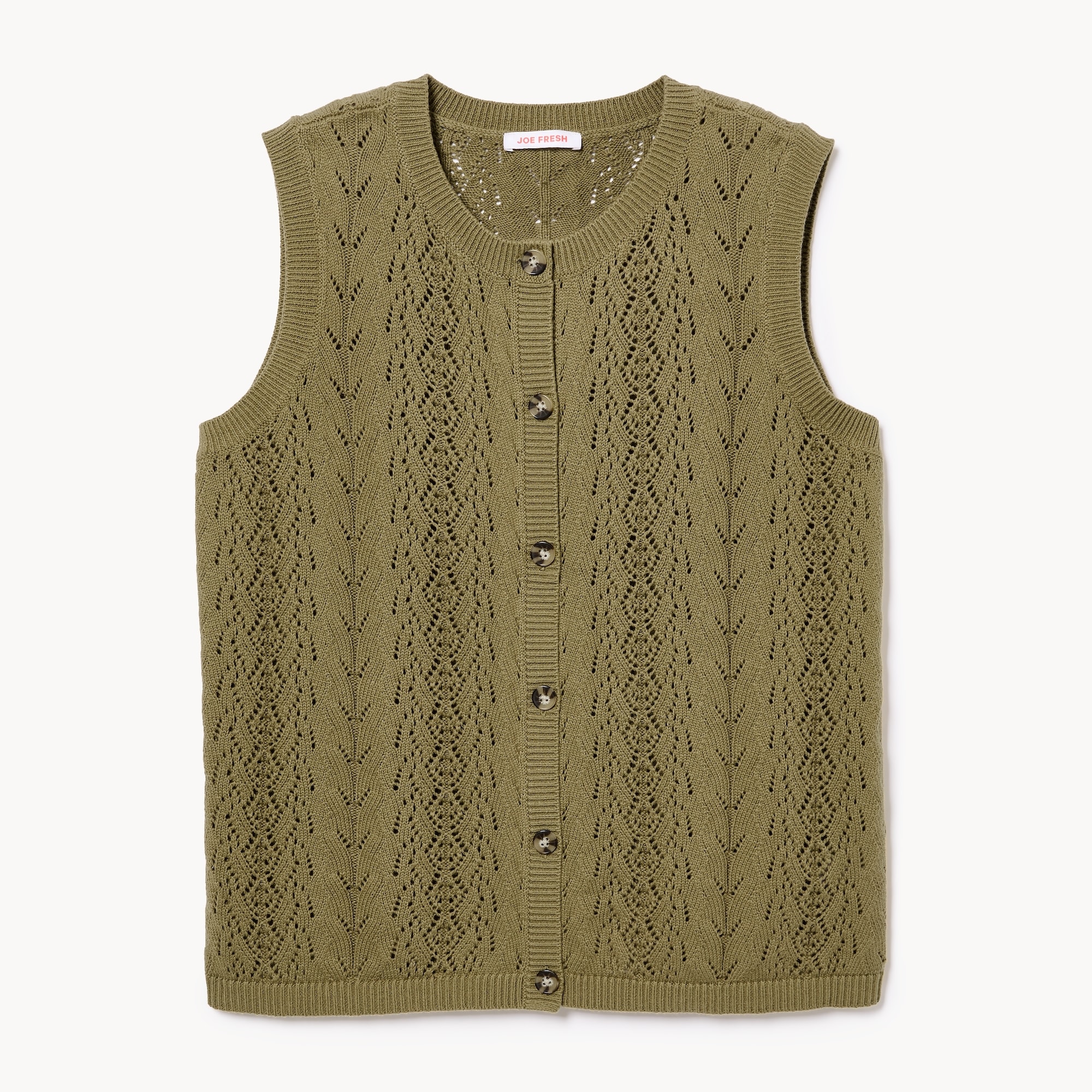 【New】Deuxieme Classe Sleeveless Pullover Women+ Sleeveless Cardigan in Dusty Green from Joe Fresh