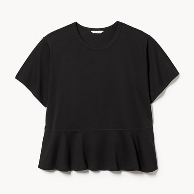 Women+ Peplum T-Shirt - JF Black