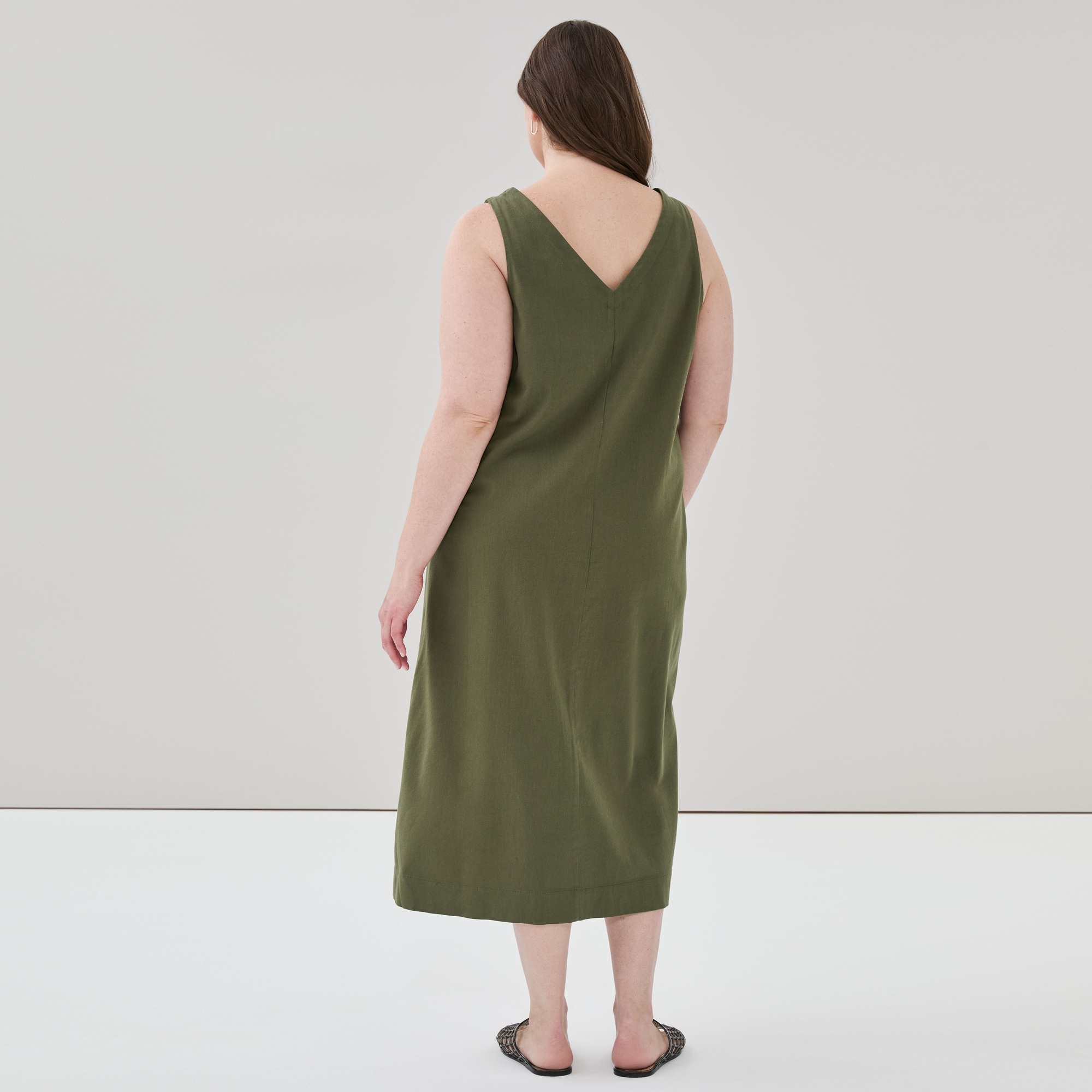 Robe cami midi à devant boutonné pour Femmes+