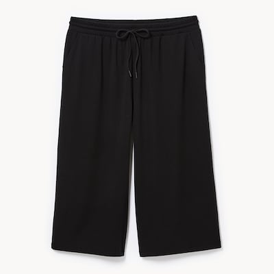 Women+ Active Cropped Wide Leg Pant - Black