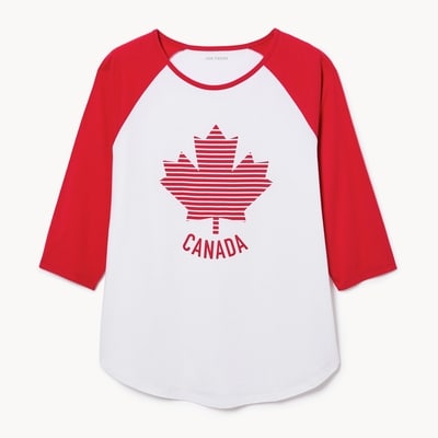 Women+ Active Canada Baseball Long Sleeve  - White