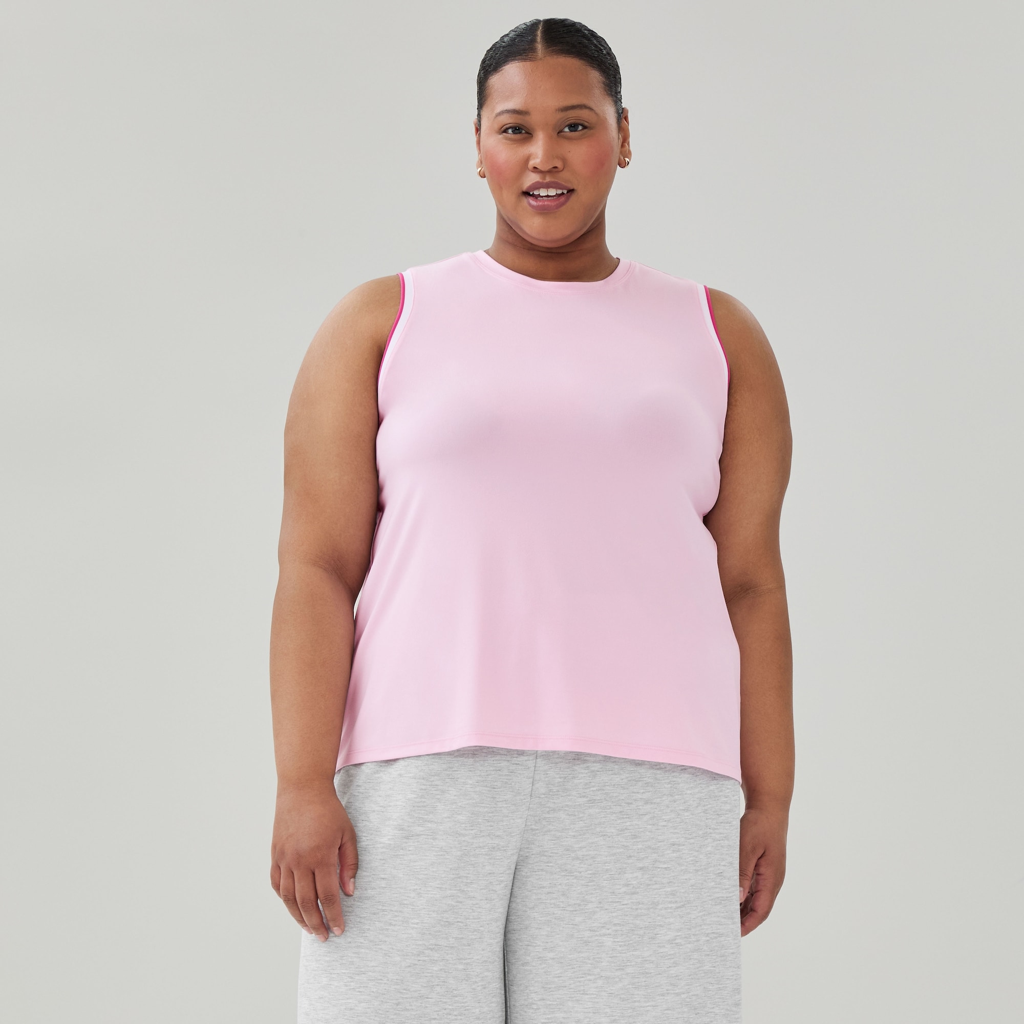 Women+ Active Moisture-Wicking Muscle Tank in Light Pink from Joe