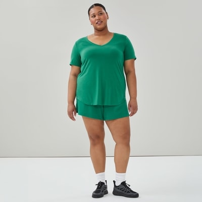 Women+ Active V-Neck T-Shirt - Green