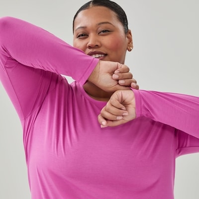 Women+ Active Crewneck Long Sleeve Top - Magenta
