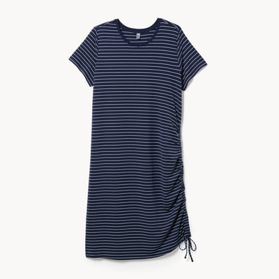 Robe midi à ruchés sur les côtés Femmes+ - Marine