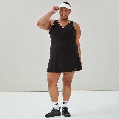 Active V-Neck Dress - Black