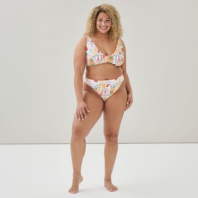 Culotte de bikini imprimée Femmes+ - Jaune Vif