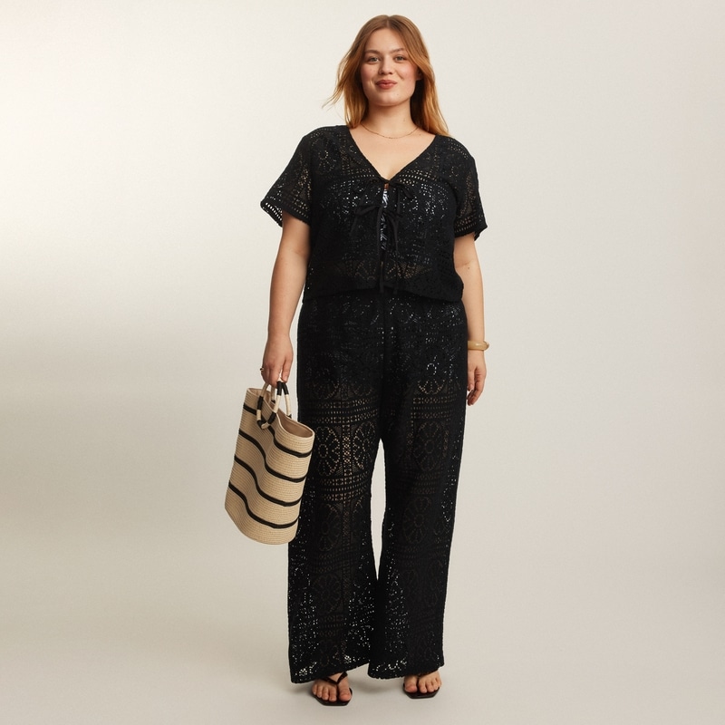 Joe Fresh Women+ Crochet Cover-Up Cardigan - 1 ea | Dominion