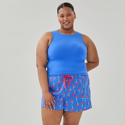 Cami de nuit à soutien-gorge intégré Femmes+ - Bleu