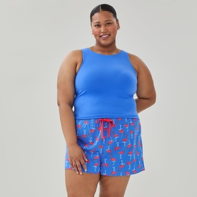 Women+ Built-In Bra Sleep Tank - Blue