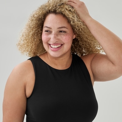 Women+ Built-In Bra Sleep Tank - JF Black