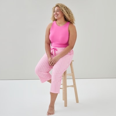 Women+ Built-In Bra Sleep Tank - Pink