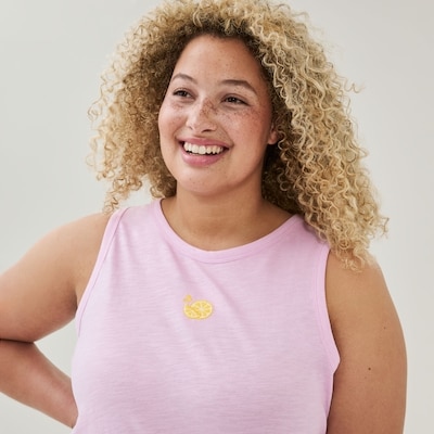 Cami de nuit brodée Femmes+ - Rose Cendré