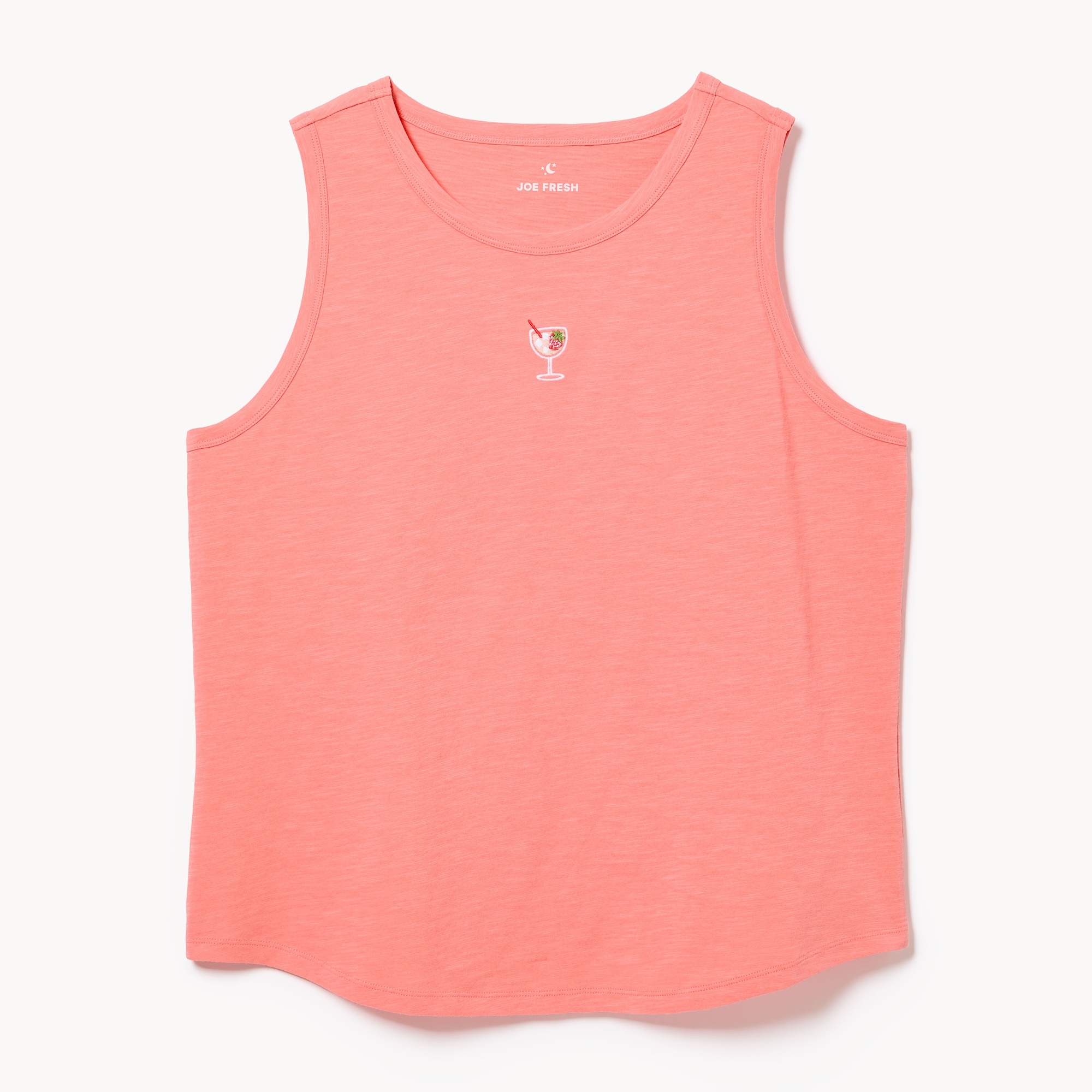 Women+ Embroidered Sleep Tank in Bright Pink from Joe Fresh