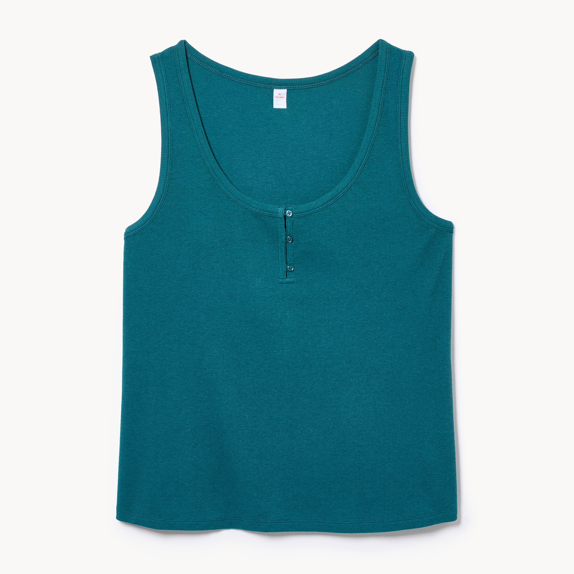 Cami de nuit côtelée en modal col boutonné Femmes+