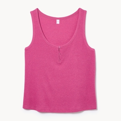 Joe Fresh Women+ Modal Ribbed Henley Sleep Tank 1 ea, $16.00/1ea