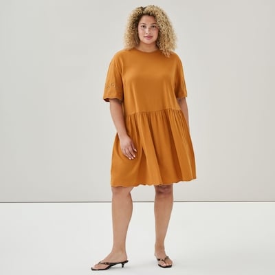Minirobe à broderie anglaise Femmes+ - Brun Pâle