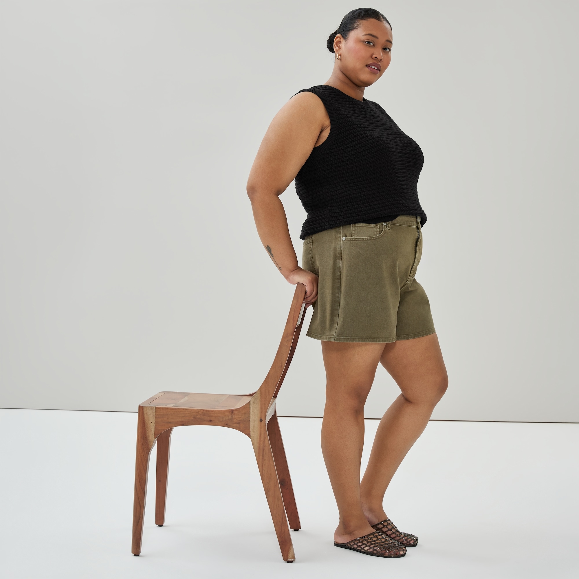 Short à taille haute Femmes+