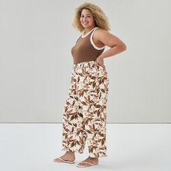 Joe Fresh Pantalon imprimé jambe large lin et coton Femmes+ 1 ea, 35,00 $/1ch