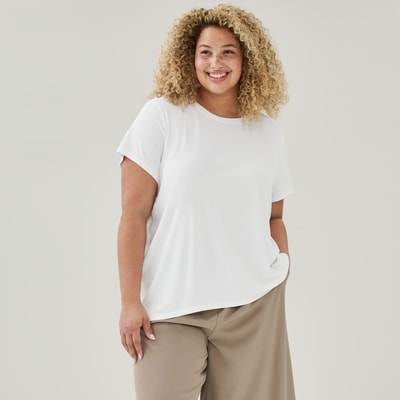 Women+ Active Sandwash T-Shirt - White