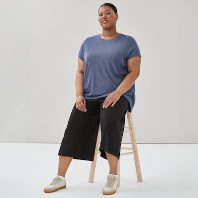 Women+ Active Sandwash T-Shirt - Navy