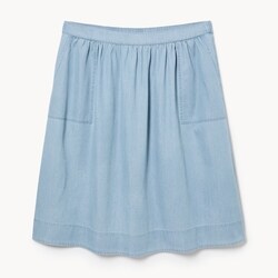 Joe Fresh Women+ Chambray Light Wash Midi Skirt - 1 ea | Dominion