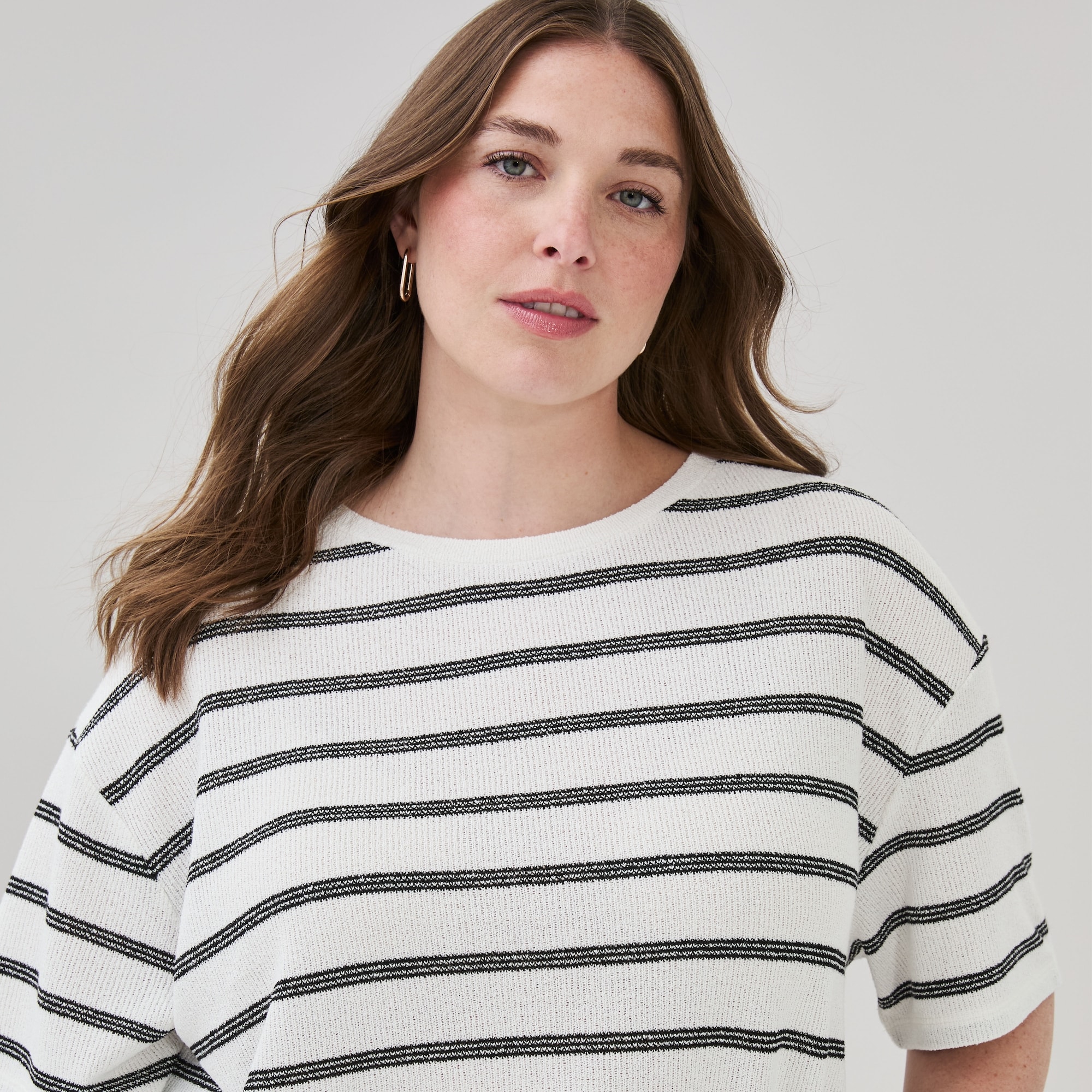 Women+ Striped Oversized T-Shirt