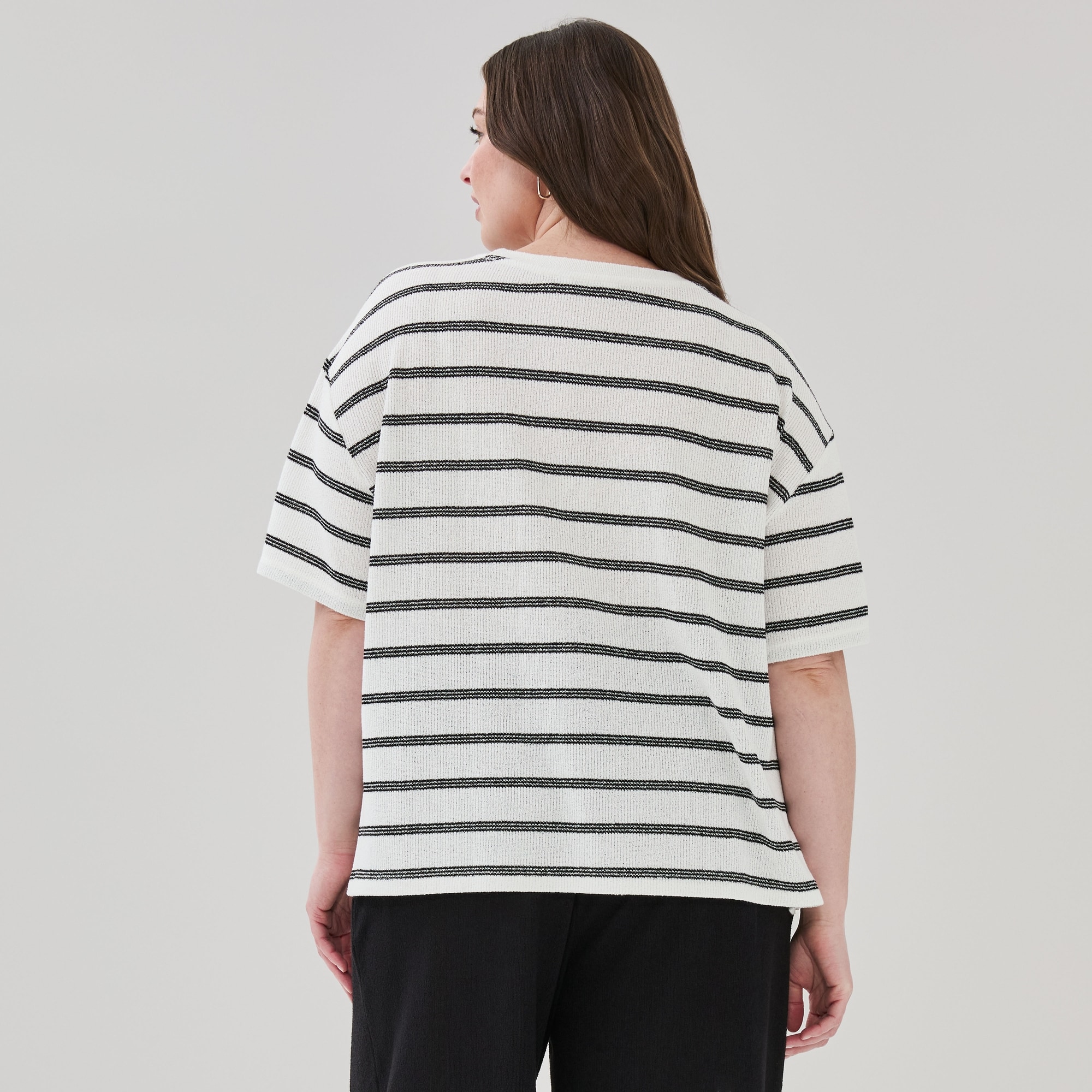 Women+ Striped Oversized T-Shirt