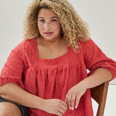 Haut froissé Femmes+ - POUSSIERUSE ROUGE