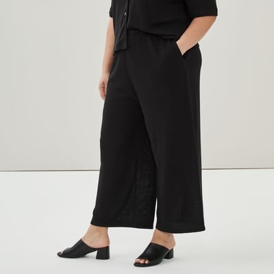 Women+ Cropped Pull-On Pant - JF Black