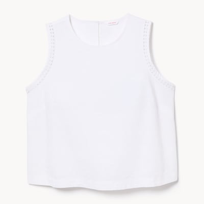 Cami en lin et coton Femmes+ - Blanc pur