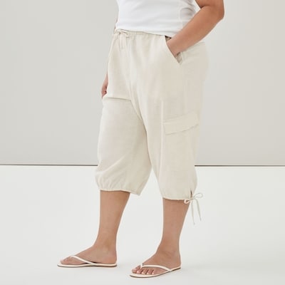 Women+ Linen Cotton Cropped Pant - Linen