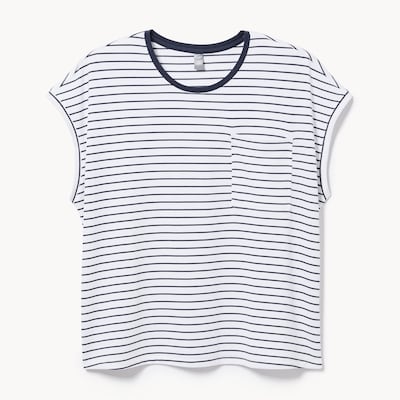 T-shirt en micro-ratine bouclée Femmes+ - Blanc