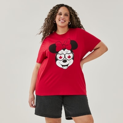 Women+ Disney Minnie Mouse Canada T-Shirt - Red